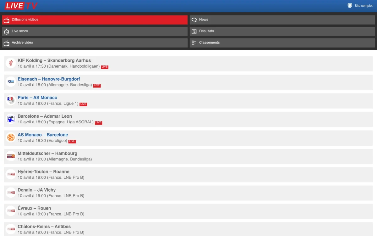 LiveTV ne fonctionne plus