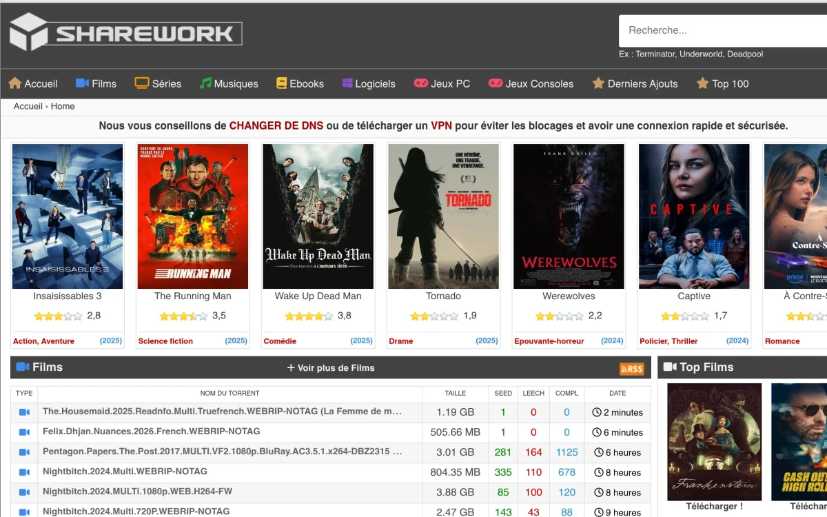 OxTorrent ne fonctionne plus